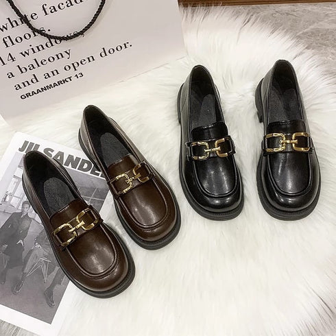 Round Toe Chunky Loafers